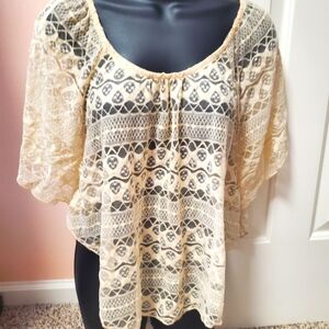 Body Central Lace Designed Boho Top